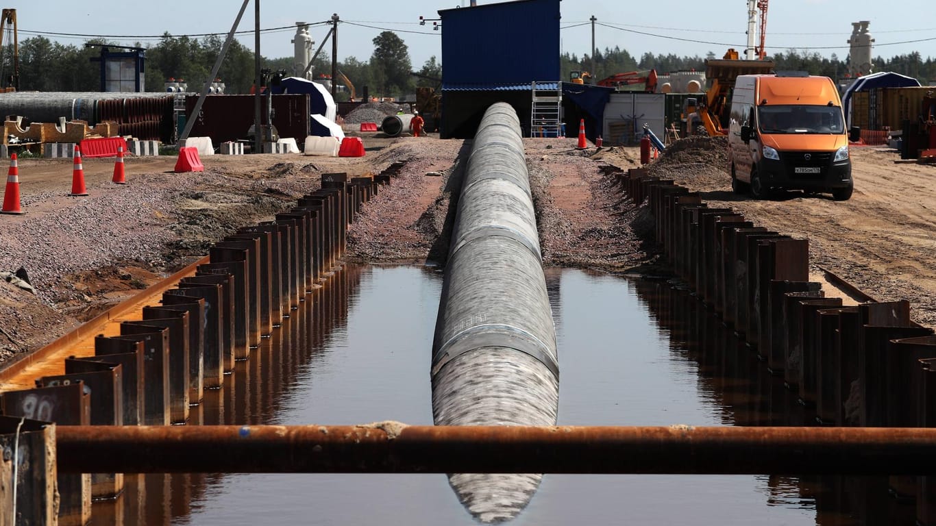 Ein Teil der Pipeline Nord Stream 2 im russischem Kingisepp: Im Oktober könnte die Gasleitung in Betrieb gehen. (Archivfoto)
