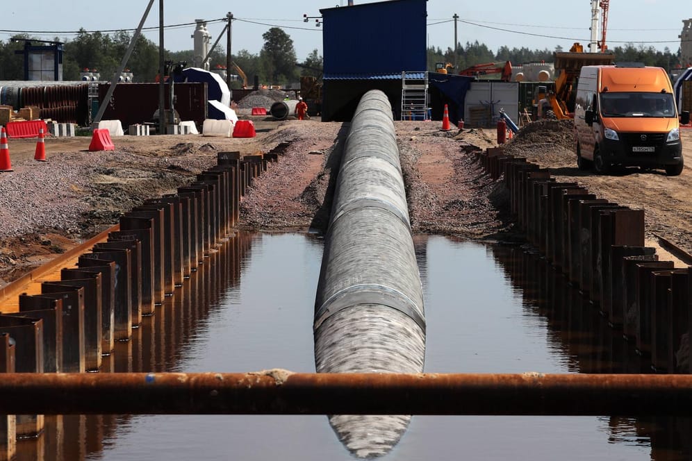 Ein Teil der Pipeline Nord Stream 2 im russischem Kingisepp: Im Oktober könnte die Gasleitung in Betrieb gehen. (Archivfoto)