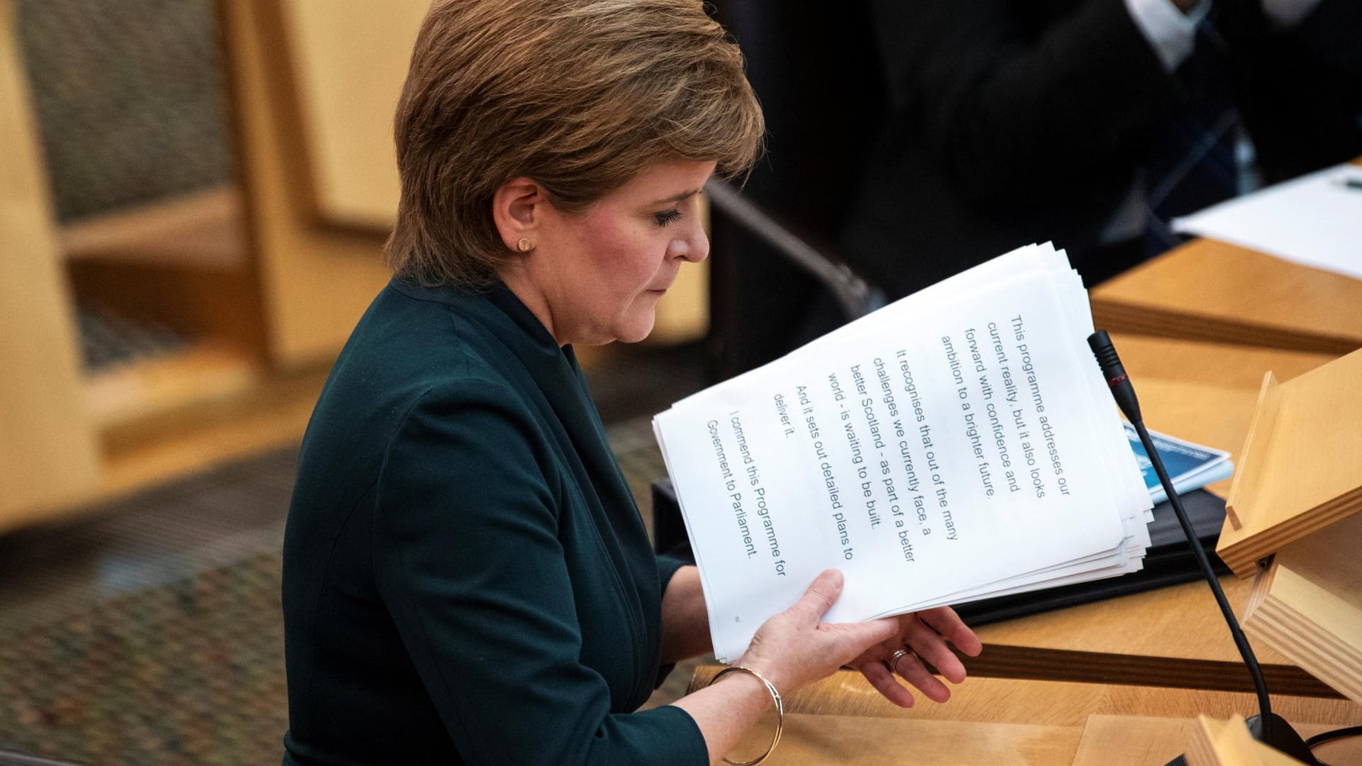 Nicola Sturgeon, Regierungschefin von Schottland: Großbritanniens Premierminister Boris Johnson stellt sich gegen das Unabhängigkeitsreferendum.