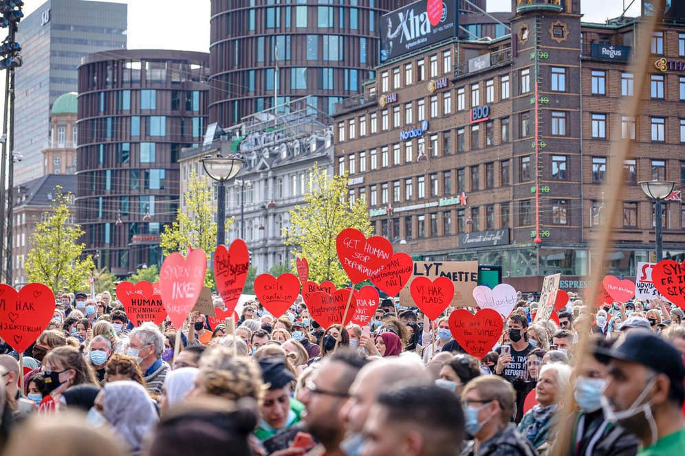 Demonstration gegen Dänemarks Migrationspolitik: Das Ziel der Regierung ist es, die Zahl der Asylbewerber auf null zu senken.