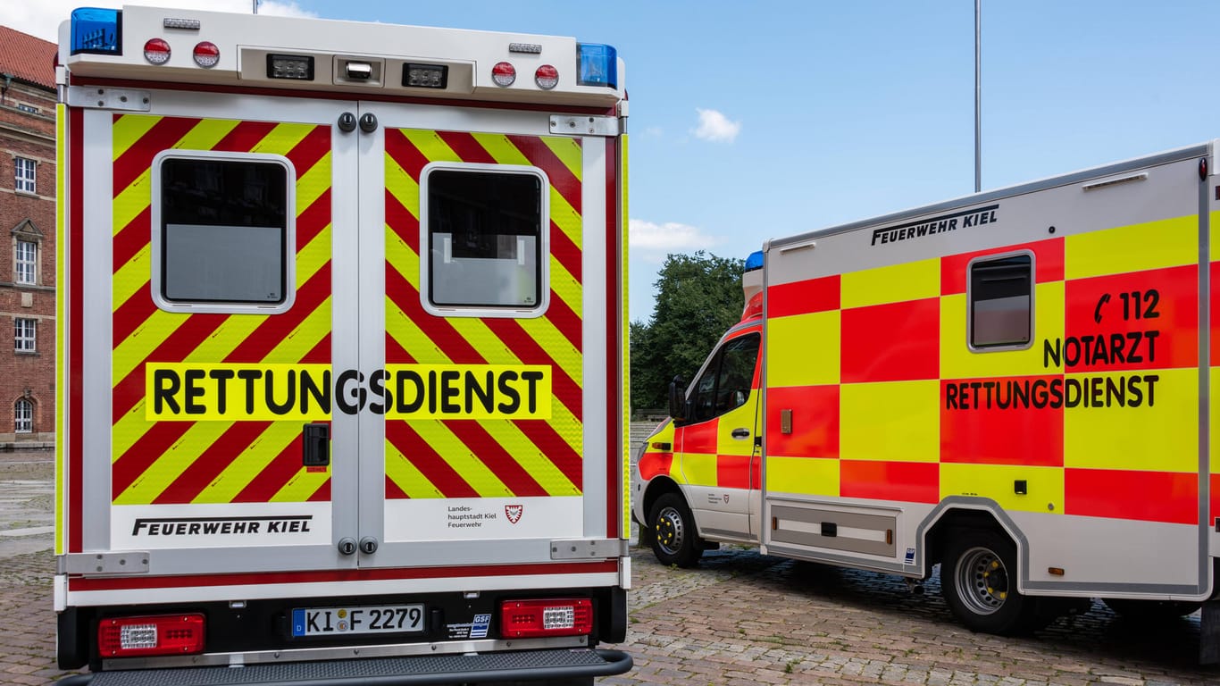 Rettungsdienst in Kiel (Archivbild): Mehrere Menschen mussten untersucht werden, zwei ins Krankenhaus.