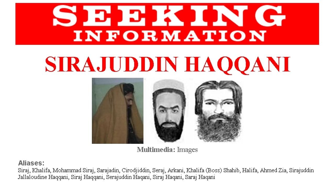 Der Steckbrief von Siradschuddin Hakkani auf der Homepage der amerikanischen Bundespolizei FBI unter der Rubrik "Most Wanted Terrorists". Der Steckbrief von Siradschuddin Hakkani auf der Homepage der amerikanischen Bundespolizei FBI unter der Rubrik "Most Wanted Terrorists".