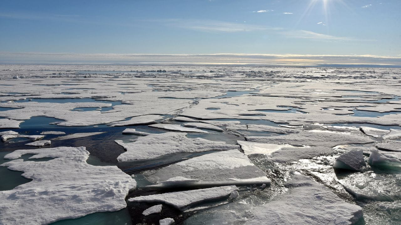 Das Eis in der Arktis schmilzt und der Meeresspiegel steigt.