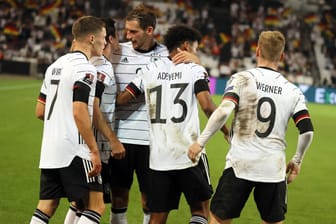 Florian Wirtz, Jonas Hofmann, Leon Goretzka, Karim Adeyemi und Timo Werner (v.l.n.r.): Die deutsche Nationalelf spielt am Mittwoch gegen Island.