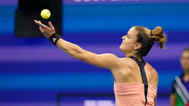 Die Griechin Maria Sakkari gewann gegen die Favoritin Karolina Pliskova aus Tschechien.