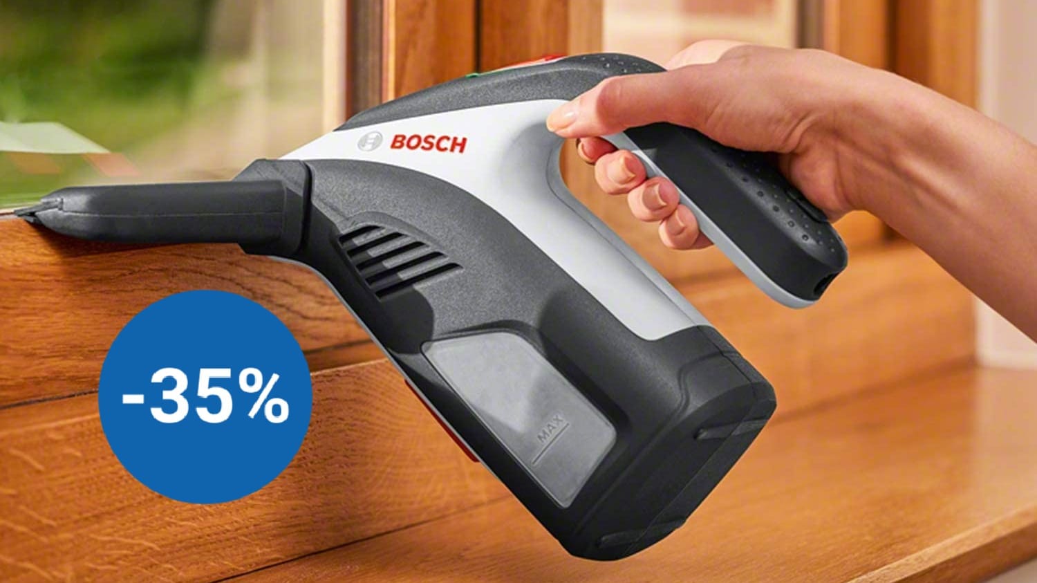 Deal-Highlight bei den September-Angeboten: Akku-Fenstersauger von Bosch zum Spitzenpreis.