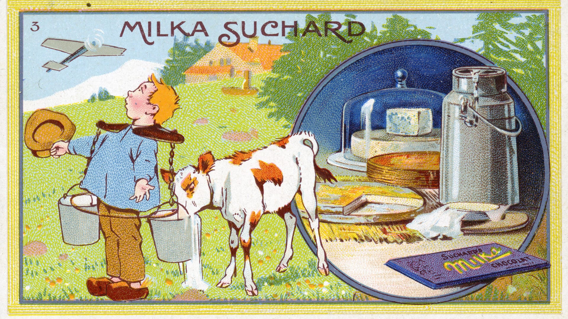 Milka: Schon 1910 hatte die Tafel die typische lilafarbene Verpackung.