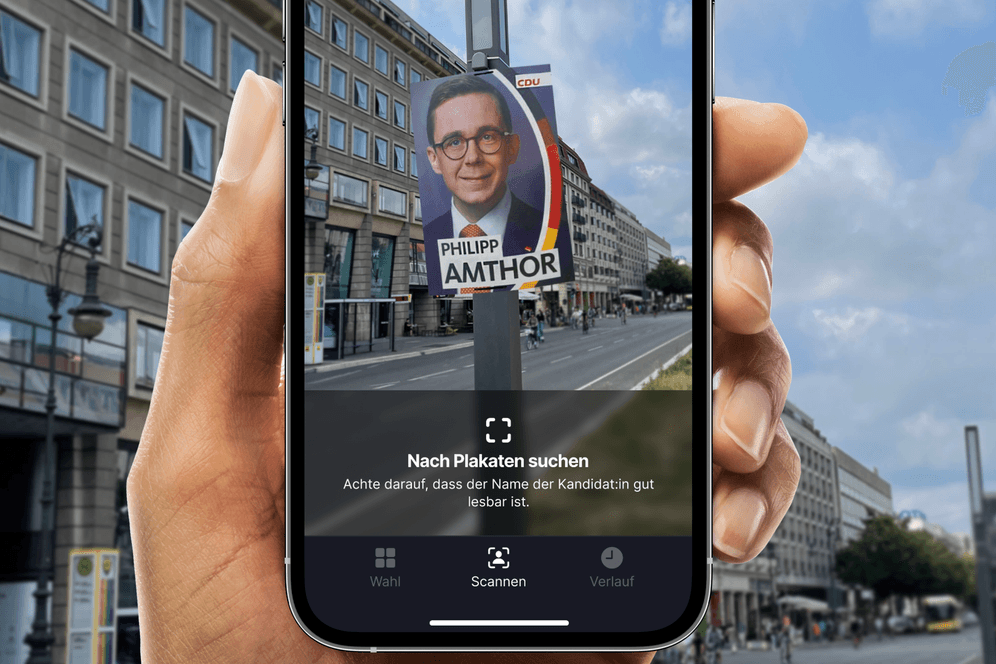 FacetheFacts: Eine App holt aus Wahlplakaten mehr raus. Es erkennt Gesicht und Name und liefert diverse Infos.