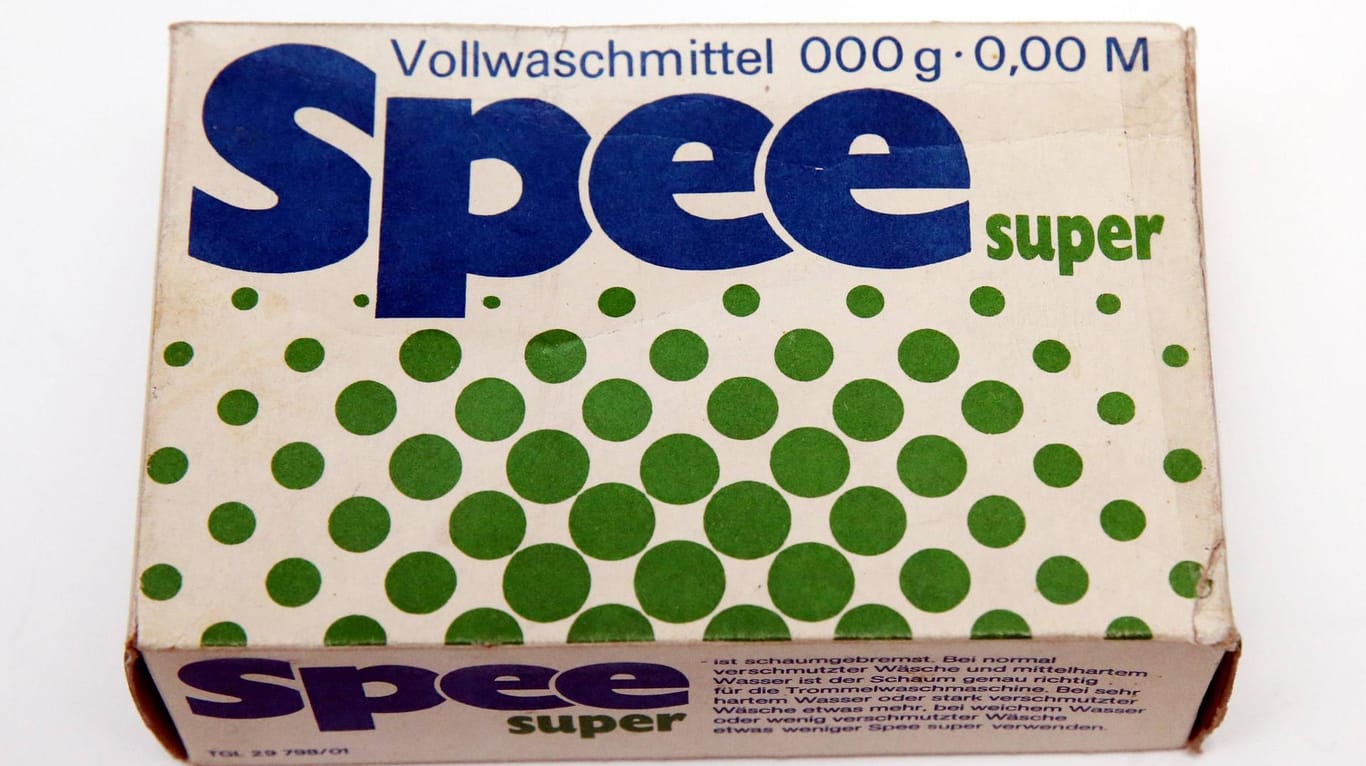 Spee: Das Waschmittel ist ein Produkt aus der ehemaligen DDR.