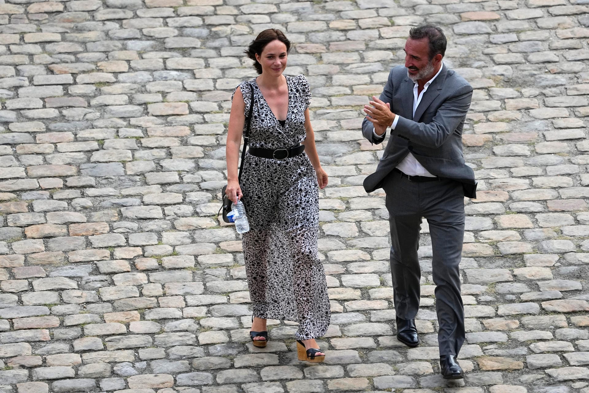Der französische Filmstar Jean Dujardin und seine Frau Nathalie Pechalat