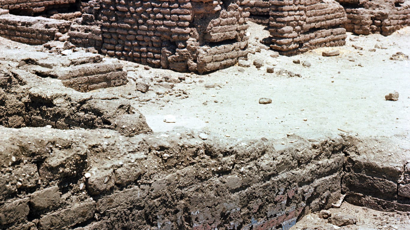 Amarna: Reste des großen Palastes von Echnaton.