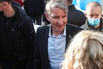 Björn Höcke (Archivbild): Der AfD-Politiker war bei einer Kundgebung in Grimma.