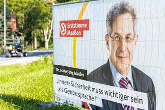Wahlplakat von Hans-Georg Maaßen: Der CDU-Politiker gilt als Rechtsaußen in der Partei.