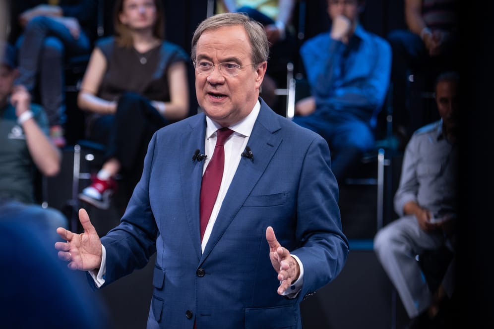 Armin Laschet in der TV-Sendung "Klartext, Herr Laschet!": Der CDU-Kanzlerkandidat stellte sich den Fragen der Wähler.