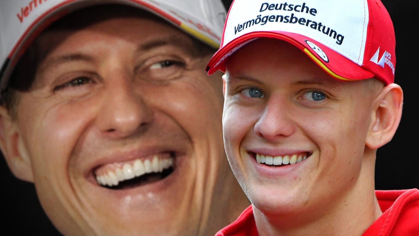Mick Schumacher (vo.): Der junge Rennfahrer hat ein inniges Verhältnis zu seinem Vater Michael (hi.).