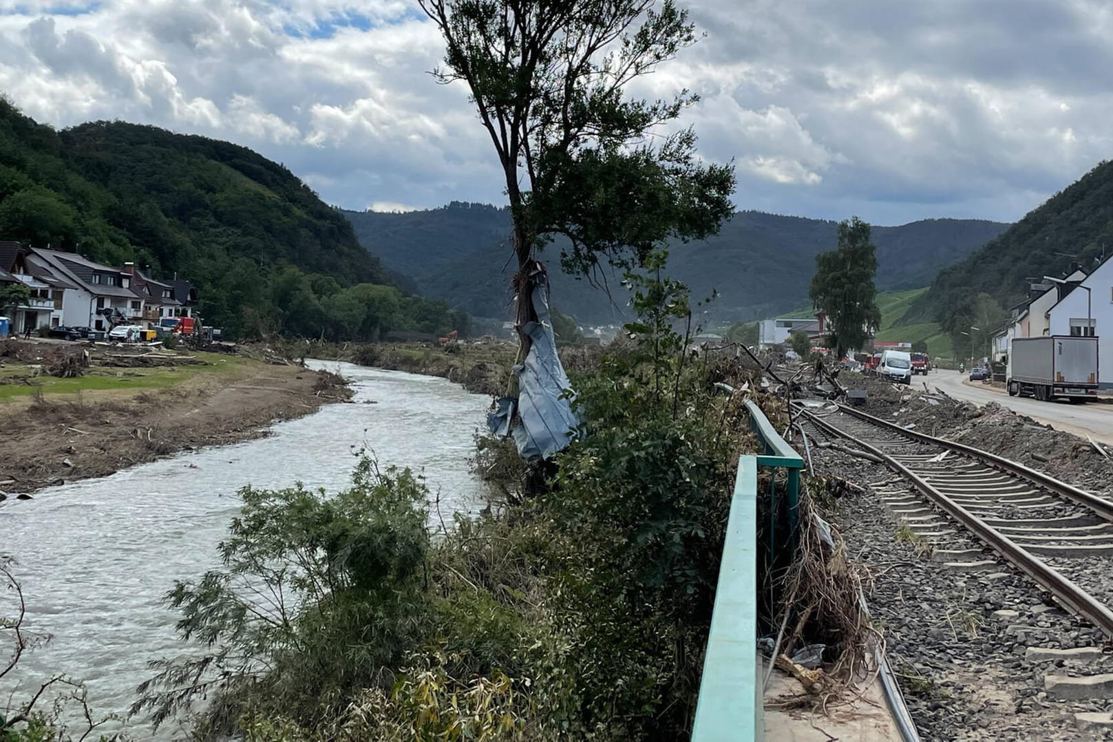 Flutkatastrophe in Rheinland Pfalz (Archivbild): Im Sommer wurde der Landkreis Ahrweiler besonders hart von der Hochwasser-Katastrophe getroffen.