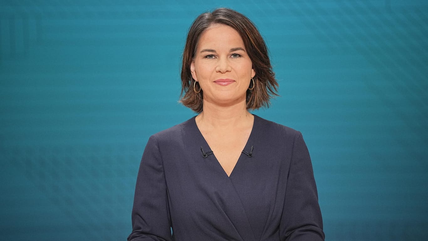 Annalena Baerbock beim TV-Triell: Die Grünen-Chefin schließt eine Koalition mit den Linken nicht aus.