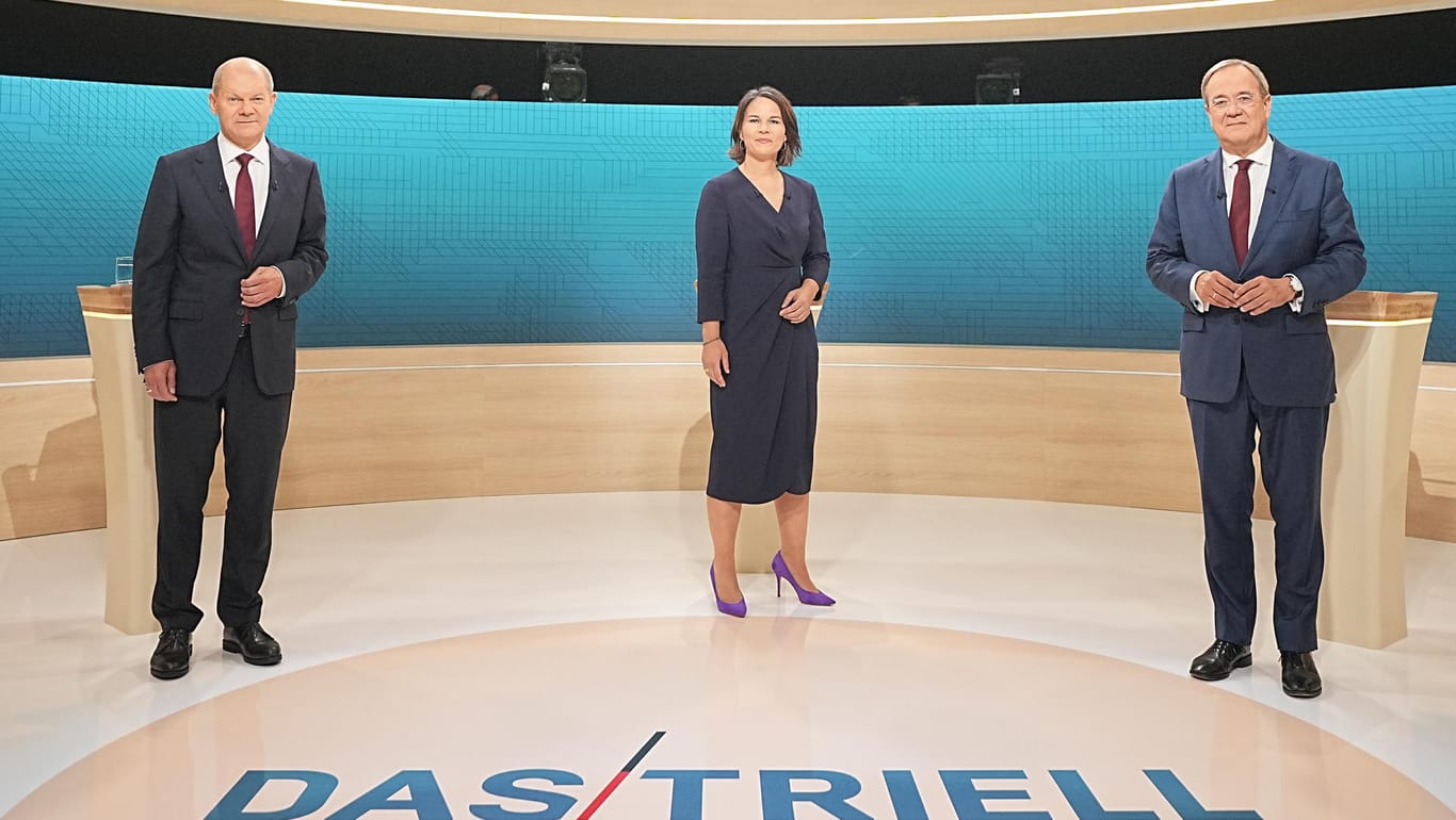 TV-Diskussion Kanzlerkandidaten: Die drei Kanzlerkandidaten diskutierten am Sonntagabend bei ZDF und ARD.
