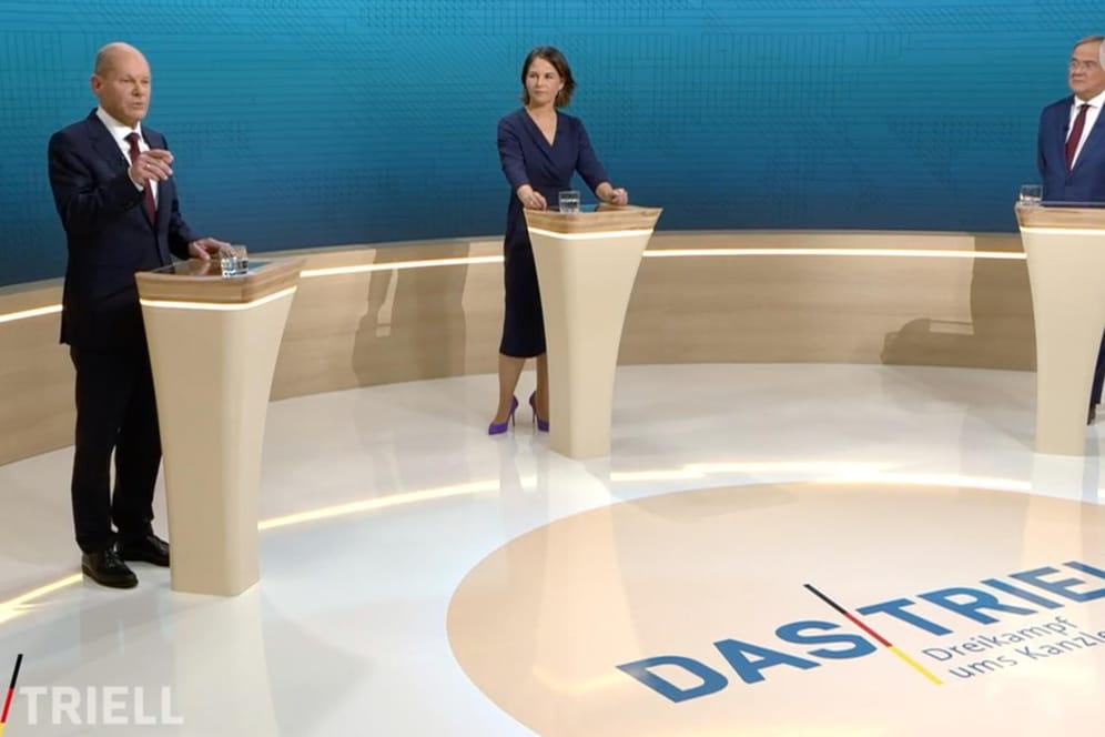 TV-Diskussion Kanzlerkandidaten: Die drei Kanzlerkandidaten diskutierten am Sonntagabend bei ZDF und ARD.