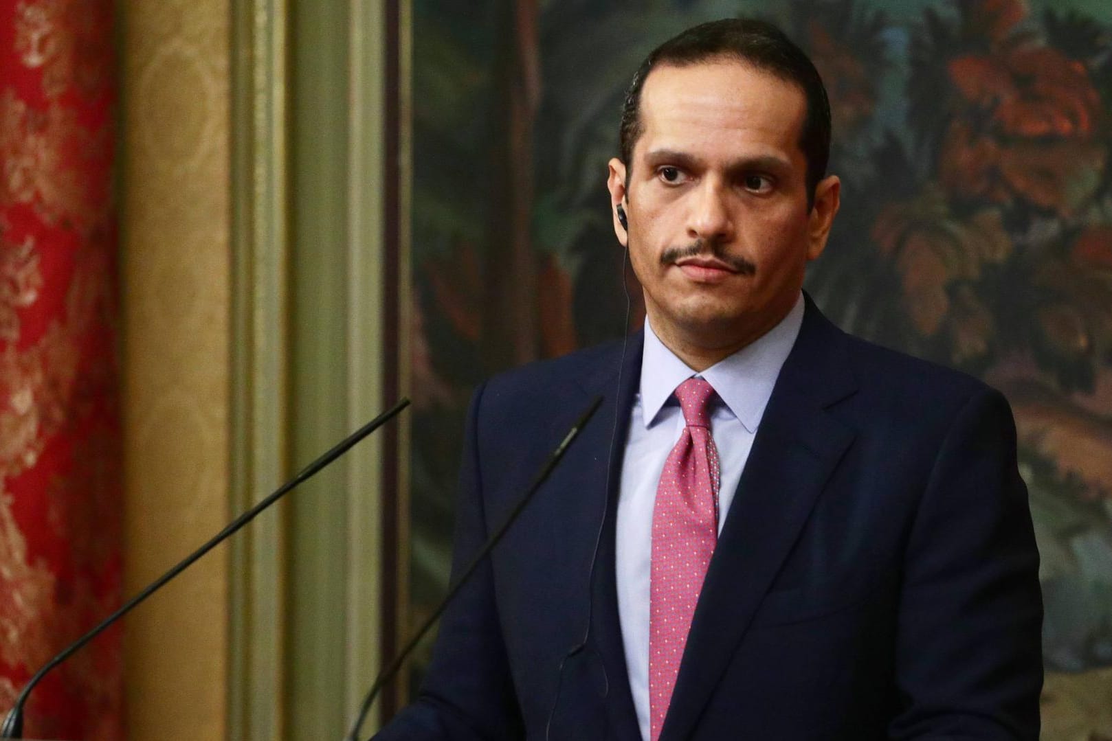 Der Außenminister Katars, Abdulrahman al-Thani, bei einem Besuch in Moskau (Archivbild). In Kabul sprach er mit den Taliban über den Versöhnungsprozess.