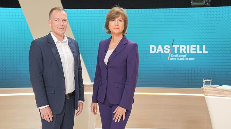 ARD-Chefredakteur Oliver Köhr und ZDF-Moderatorin Maybrit Illner: Sie kamen bei den Zuschauern des Triells nicht gut an.