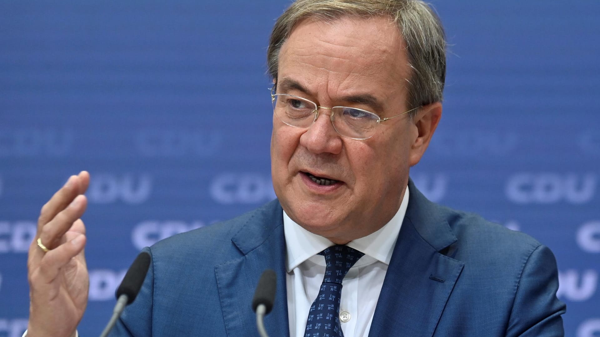 Armin Laschet, CDU-Kanzlerkandidat: In den Besprechungen dürfte es auch um das TV-Triell gegangen sein.