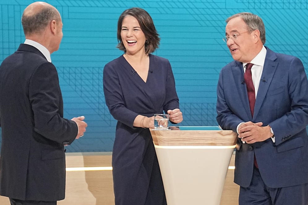 Wahl-Triell: Die TV-Diskussion der Kanzlerkandidaten.