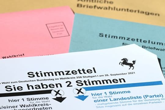 Bundestagswahl - Stimmzettel Briefwahl