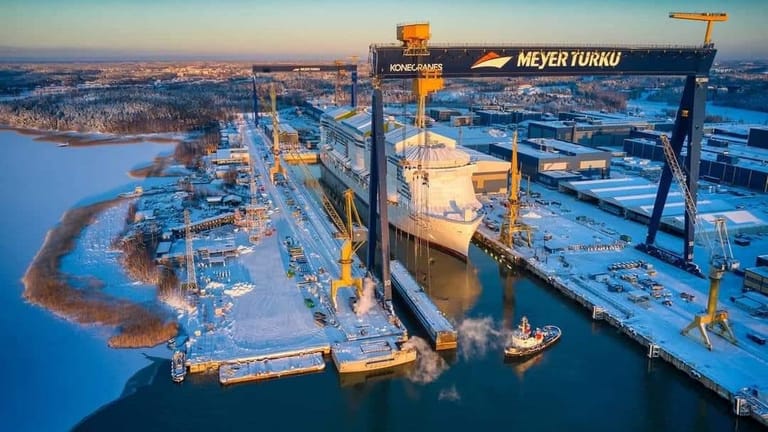 Neustart der Reedereien: Die "Costa Toscana" wird derzeit in der Meyer Werft im finnischen Turku gebaut.