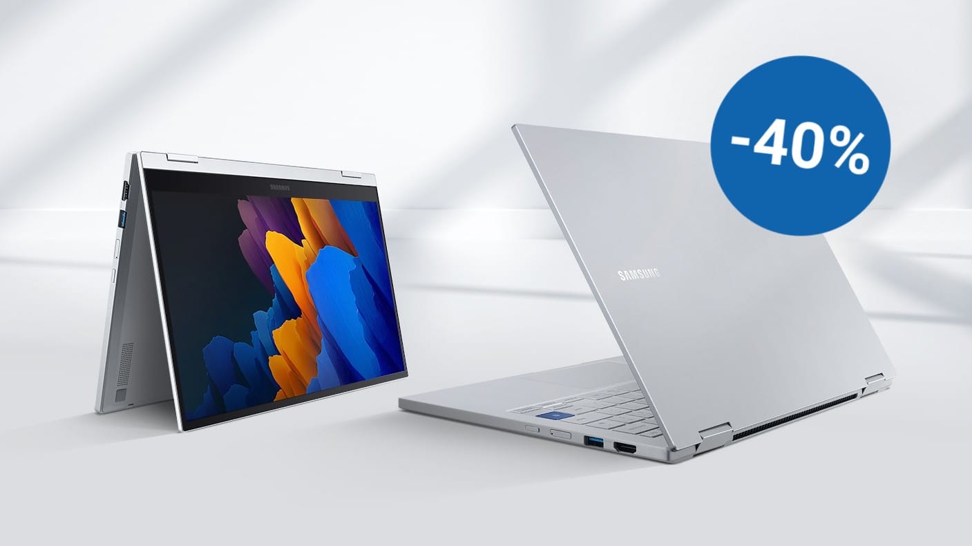 Deal-Kracher am Dienstag: Das Samsung Galaxy Book Flex 2 5G ist erstmals für unter 1.000 Euro erhältlich.