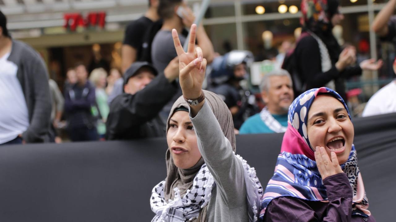 Al-Kuds-Demo am 25. Juli 2014: El-Hassan ist unter den Demonstranten.