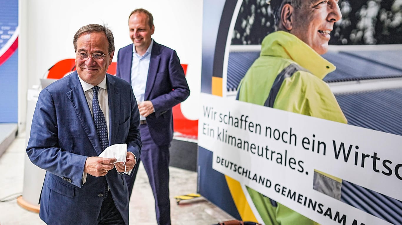 Unions-Kanzlerkandidat Armin Laschet neben Thomas Heilmann: Wendet Heilmann im Wahlkampf unlautere Mittel an?