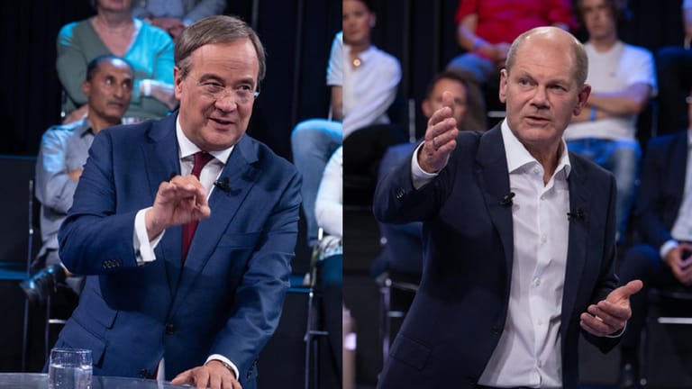Armin Laschet und Olaf Scholz: In "Klartext" standen beide den Wählern Rede und Antwort.