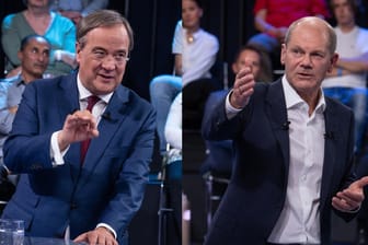 Armin Laschet und Olaf Scholz: In "Klartext" standen beide den Wählern Rede und Antwort.