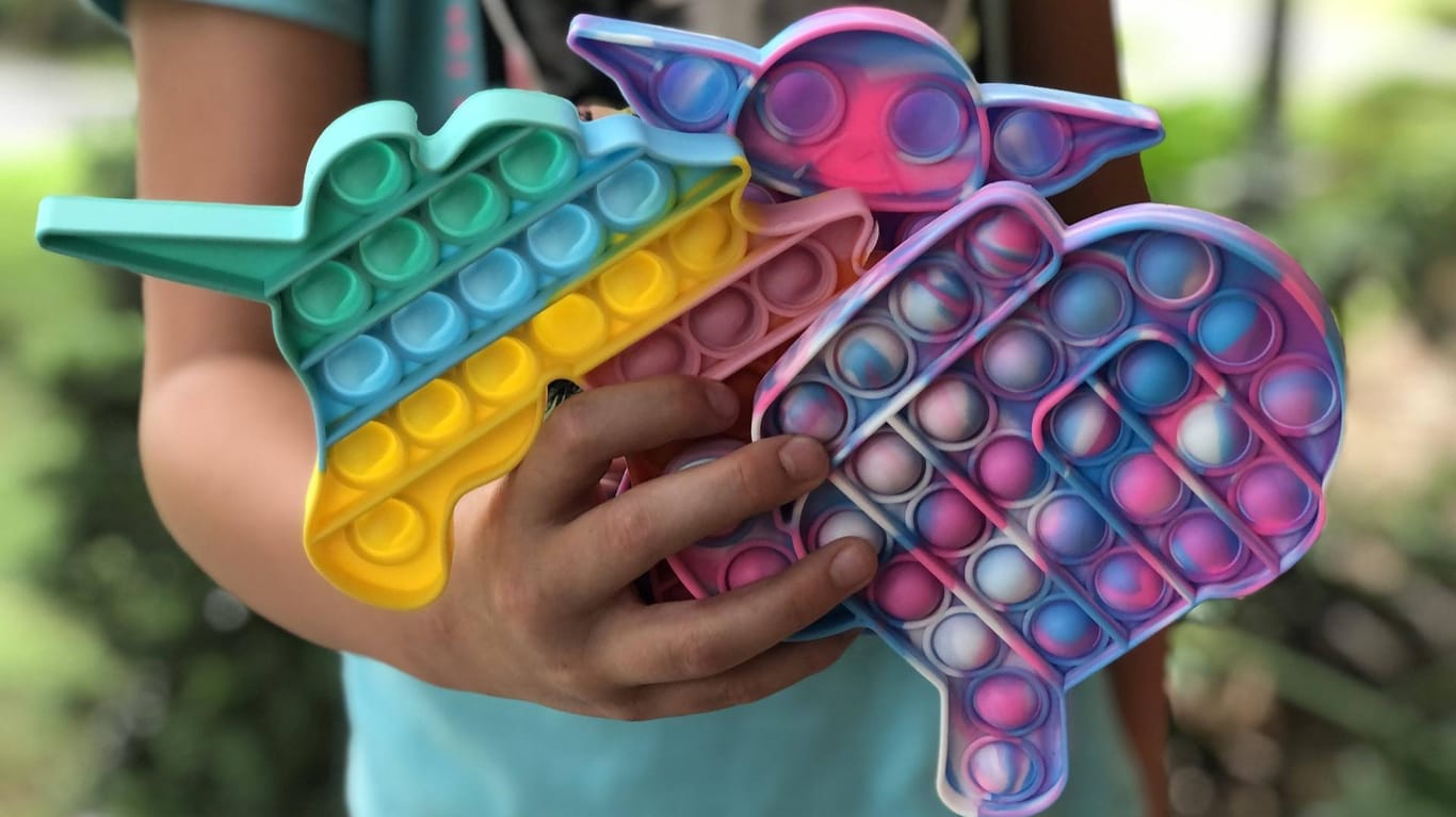 Pop-It-Spielzeuge: Die Silikonformen sind der Spielzeug-Trend 2021.