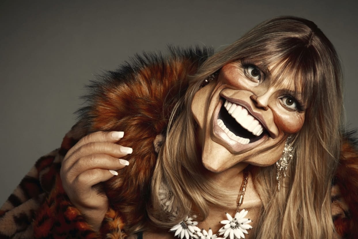 "Spitting Image": Heidi Klum.