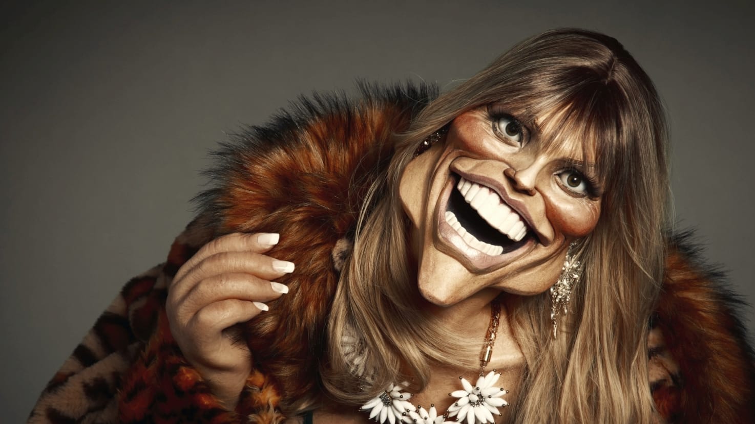 "Spitting Image": Heidi Klum.