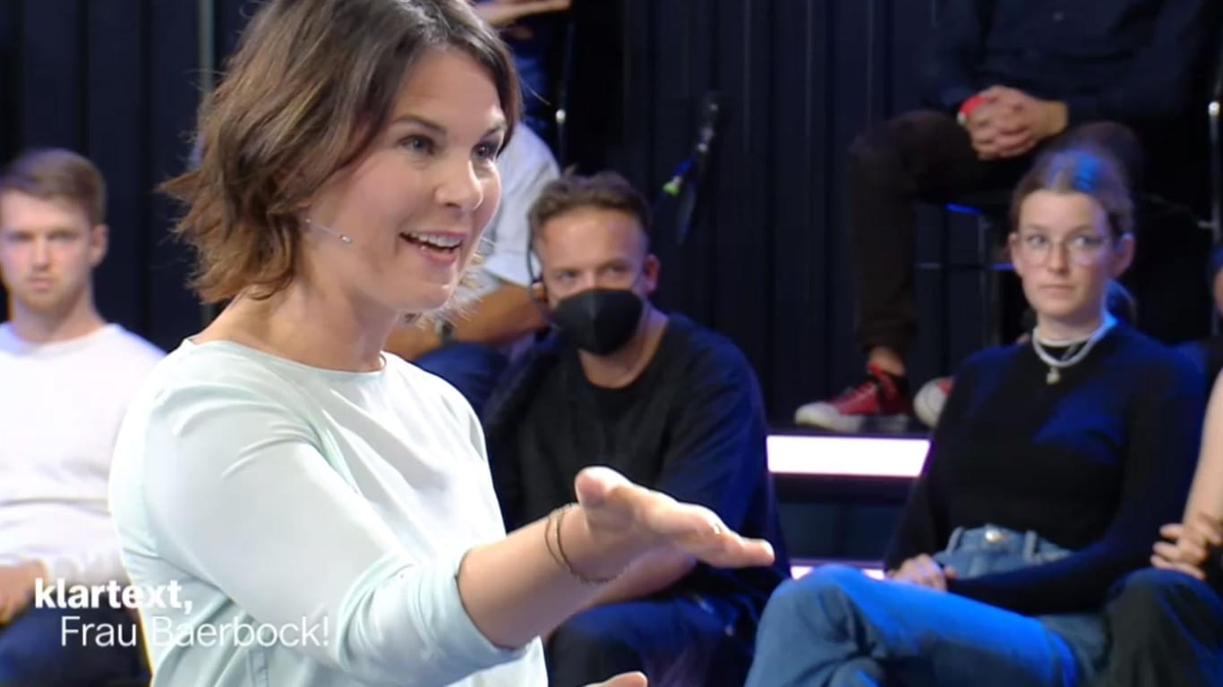 Annalena Baerbock in der ZDF-Sendung "Klartext": "Entscheidend ist, was wir jetzt tun."
