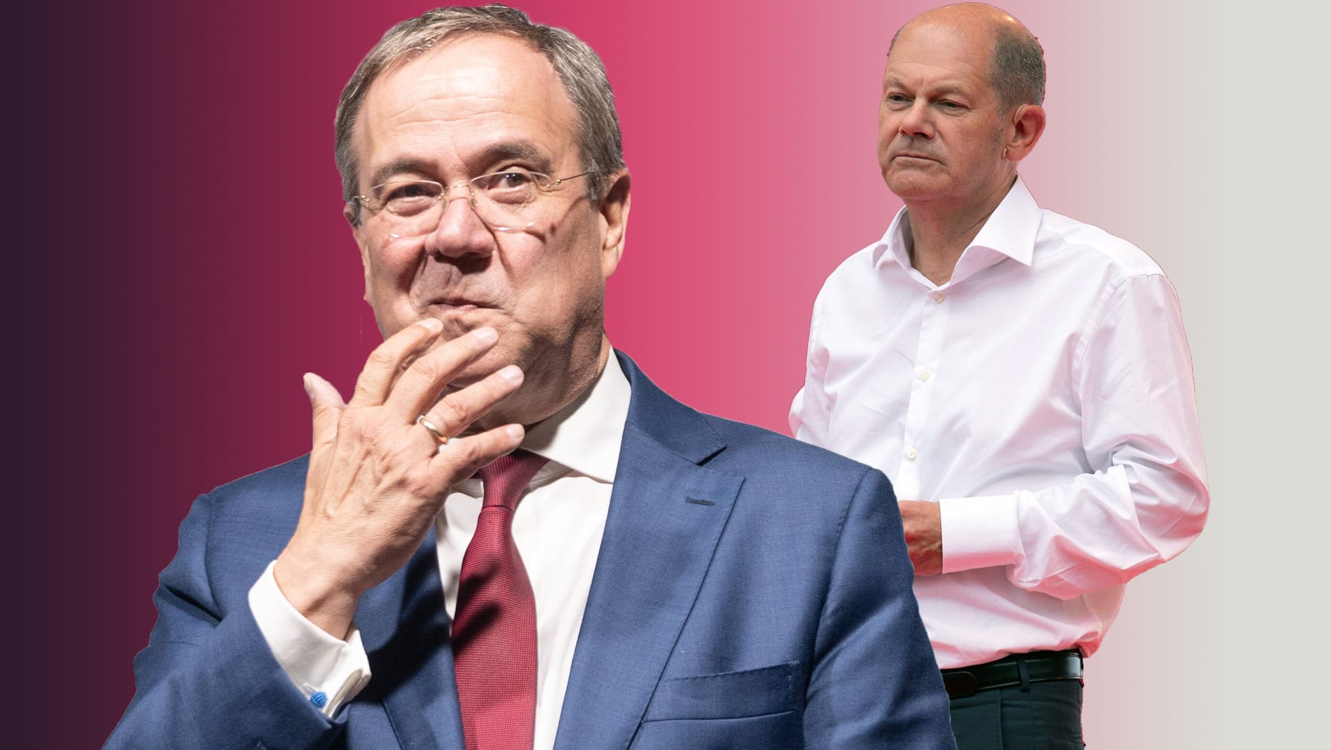 Armin Laschet und Olaf Scholz: Die beiden Politiker geben sich derzeit kämpferisch im Wahlkampf.