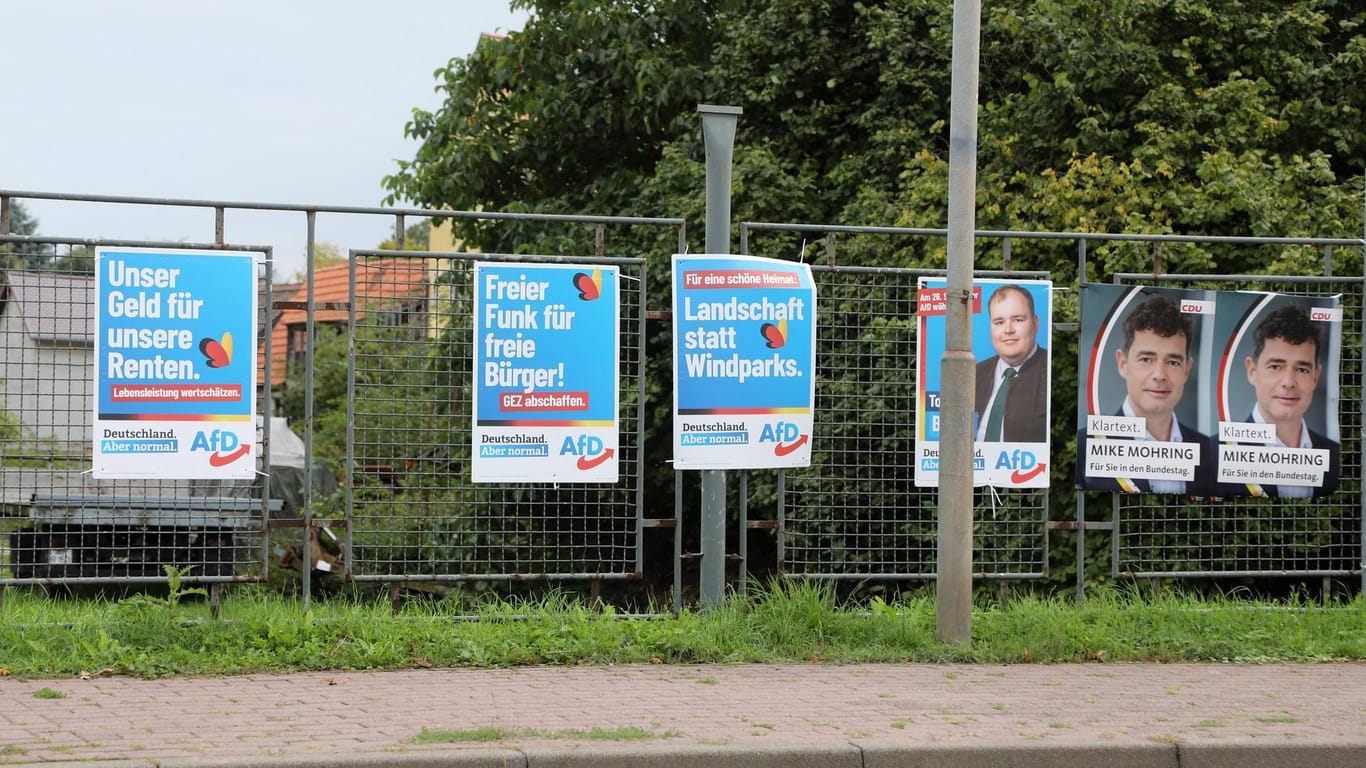 Wahlkampf 2021: Plakate der AfD.