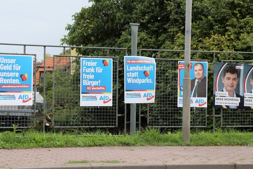 Wahlkampf 2021: Plakate der AfD.