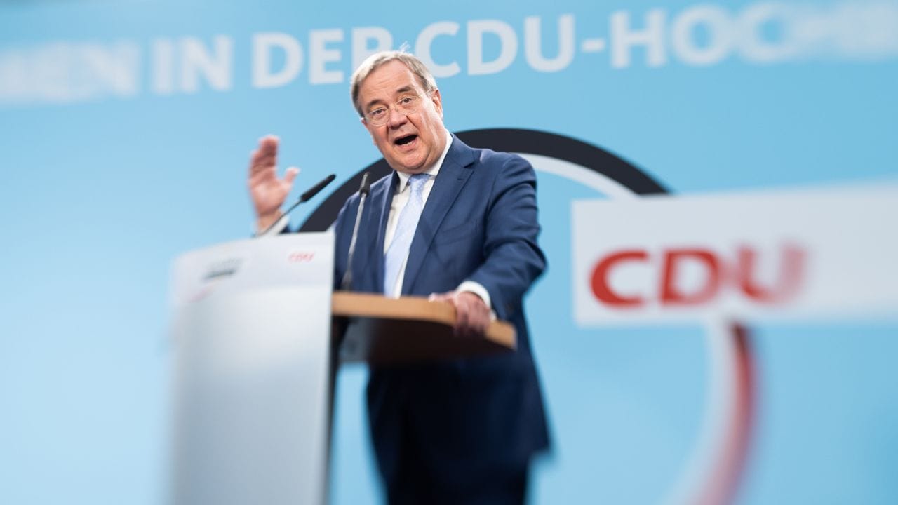CDU-Kandidat Armin Laschet bei einem Auftritt in Delbrück.