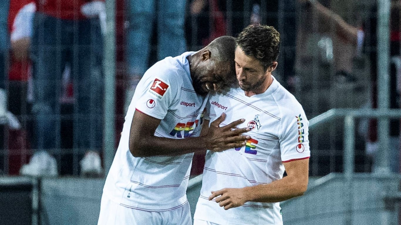 Anthony Modeste emotional: Der Franzose schoss das 1:0 gegen RB Leipzig.
