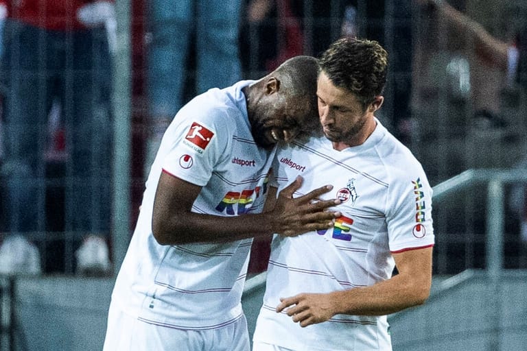 Anthony Modeste emotional: Der Franzose schoss das 1:0 gegen RB Leipzig.