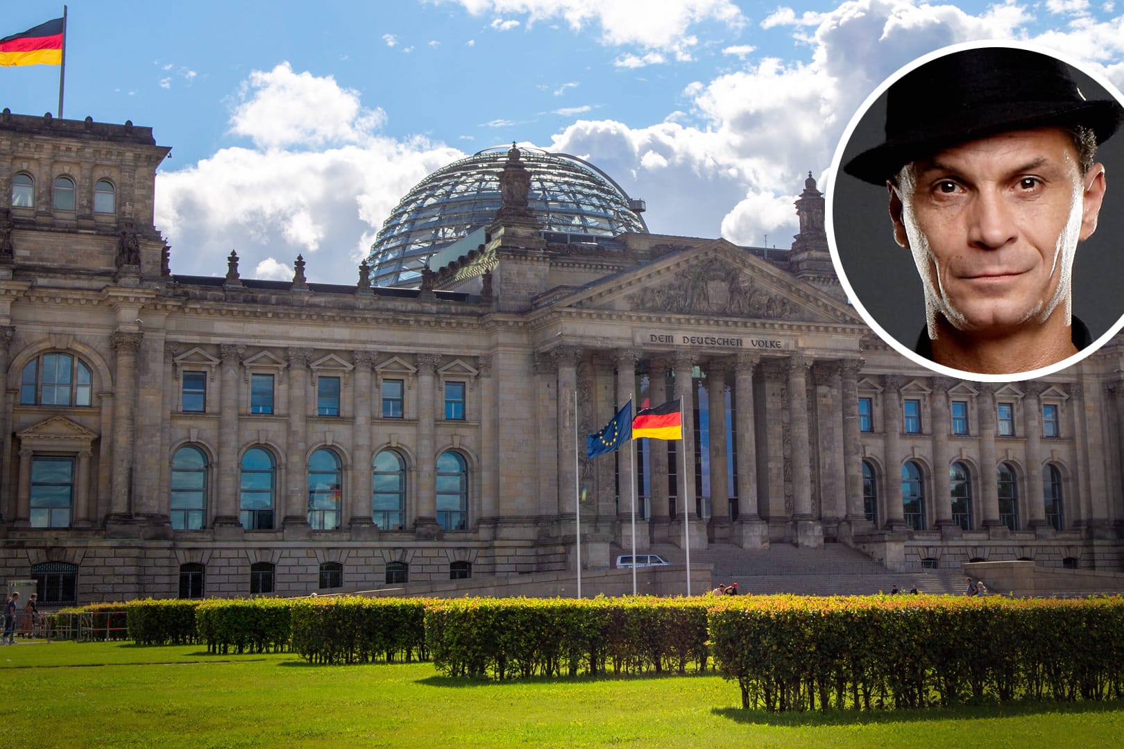 Der Bundestag (Montage): Für Peter Brings ist Wählen ein Privileg.