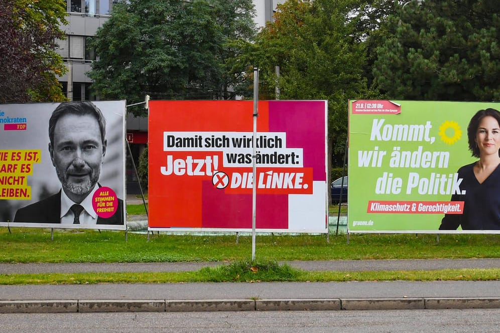 Wahlplakate für die Bundestagswahl: Eine neue Studie zeigt die Auswirkungen von Wahlen auf Aktienkurse.