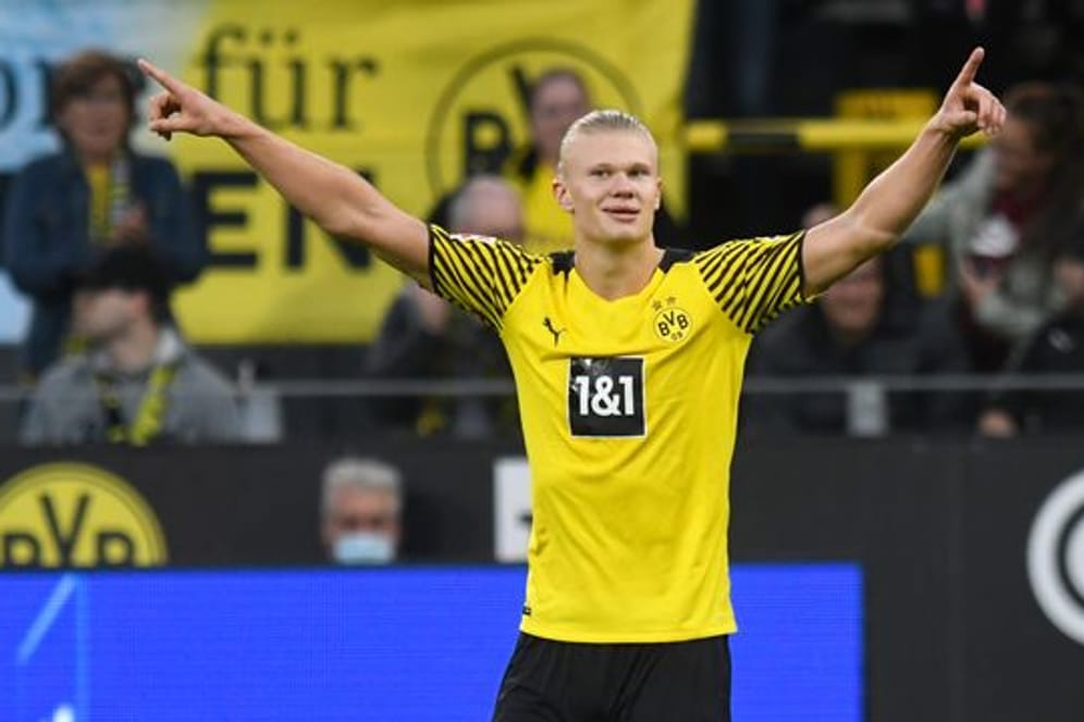 Dortmunds Erling Haaland steht nach fünf Spieltagen in der Bundesliga bereits bei sieben Treffern.