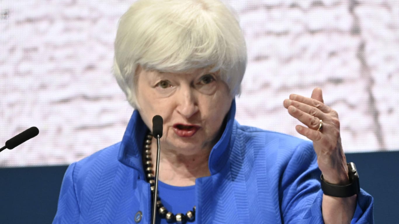 US-Finanzministerin Janet Yellen (Archivbild): Ohne eine Erhöhung der Schuldengrenze droht in den USA eine Finanzkrise.