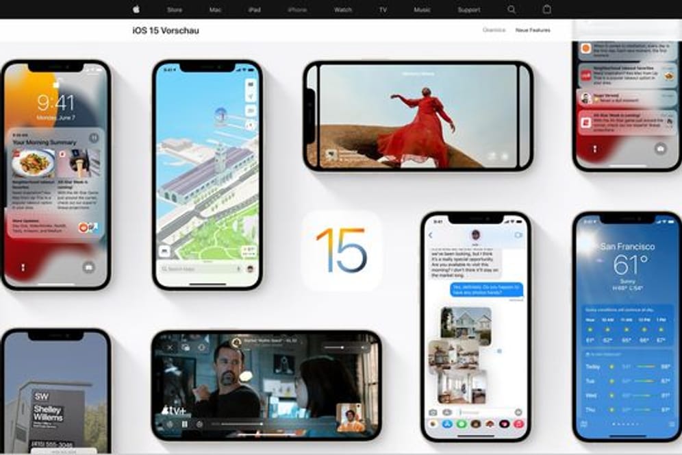 Ein stark überarbeitetes Facetime und viele weitere Neuerungen hat iOS 15 zu bieten.