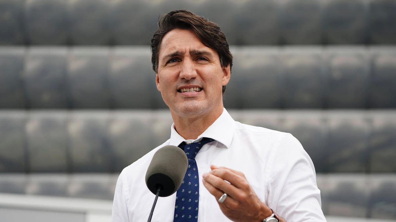 Justin Trudeau: Laut Umfragen könnte es gegen die konservativen Herausforderer knapp werden für den kanadischen Premierminister.